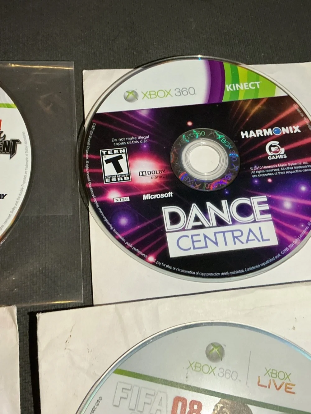 Need For Speed hot pursuit&FIFA 08&Dance Central&Unreal Tournament 3  Xbox 360